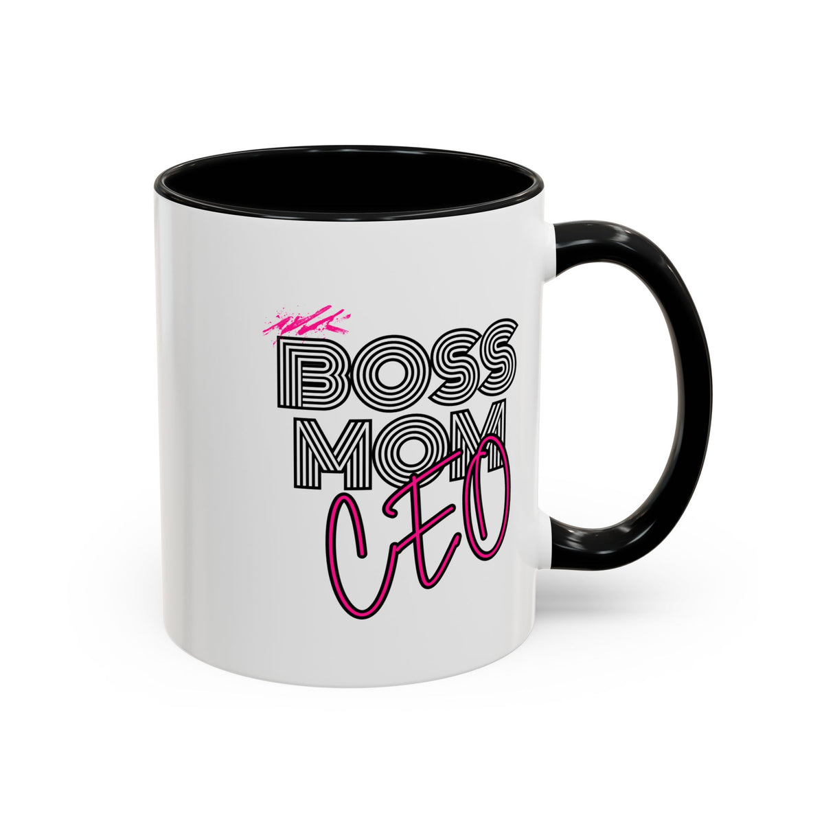 Boss Mom CEO Accent Coffee Mug - Stylish 11oz & 15oz Ceramic Cup for Empowered Women