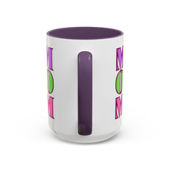 Colorful "Mom" Accent Coffee Mug - Perfect Gift for Mother's Day