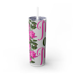 Mom Skinny Tumbler with Straw, 20oz