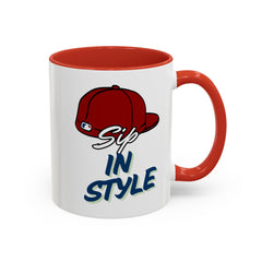 Sip in Style Accent Coffee Mug - Fun & Unique Ceramic Mug for Drink Lovers