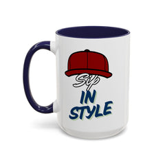 Sip in Style Accent Coffee Mug - Fun & Unique Ceramic Mug for Drink Lovers