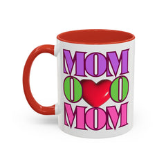 Colorful "Mom" Accent Coffee Mug - Perfect Gift for Mother's Day