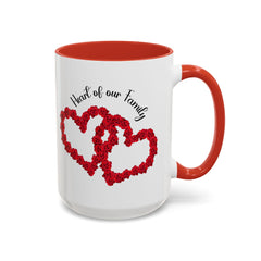Heart of Our Family Accent Coffee Mug