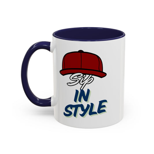 Sip in Style Accent Coffee Mug - Fun & Unique Ceramic Mug for Drink Lovers