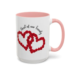 Heart of Our Family Accent Coffee Mug