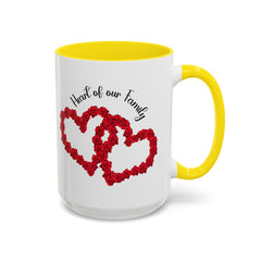 Heart of Our Family Accent Coffee Mug